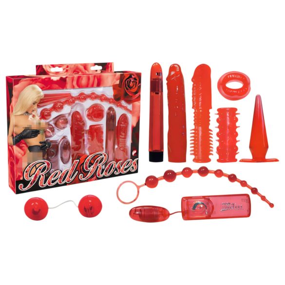 You2Toys - Rosas rojas - kit vibrador (9 piezas)