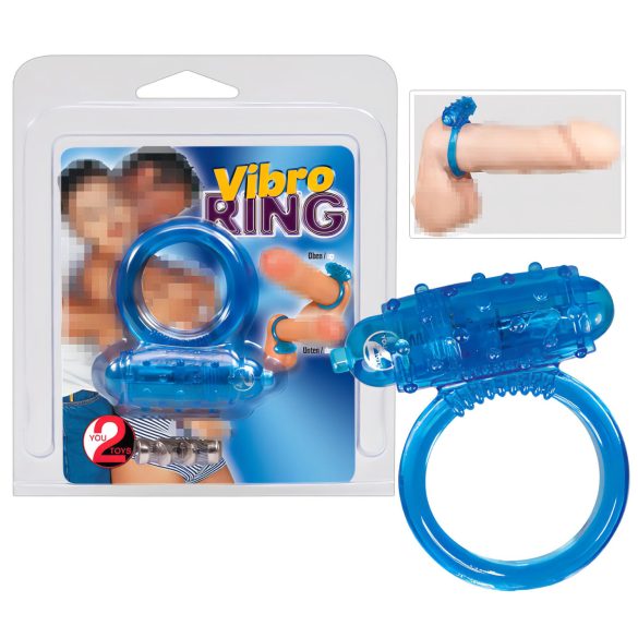 You2Toys - anillo vibrador para pene - silicona - azul