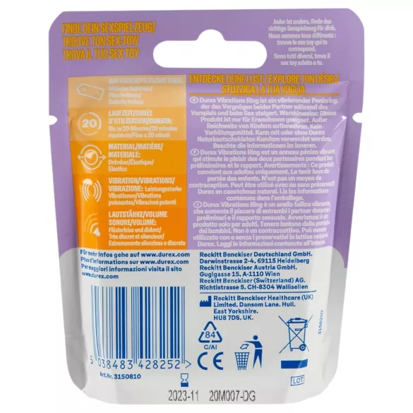 Durex - anillo vibrador para pene