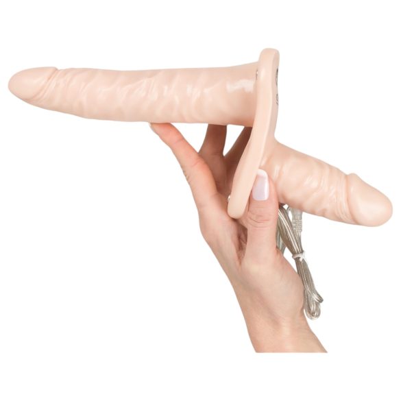 You2Toys - Arnés con doble vibrador - color natural