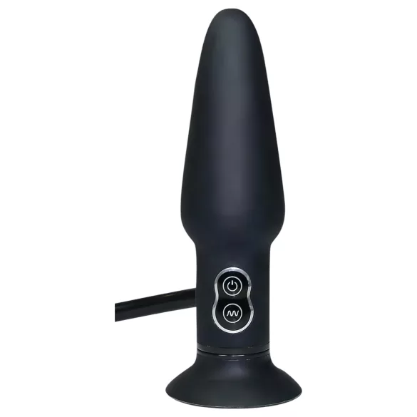 You2Toys - plug anal vibrador hinchable - silicona negra