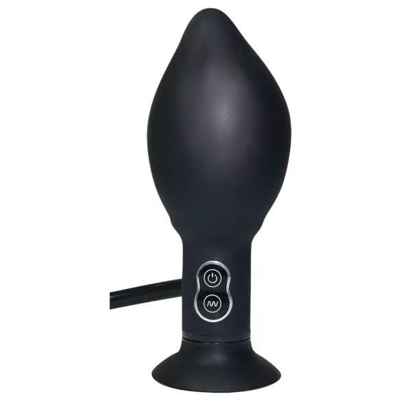You2Toys - plug anal vibrador hinchable - silicona negra