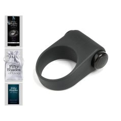 Cincuenta tonos de gris Feel It - anillo vibratorio (negro)