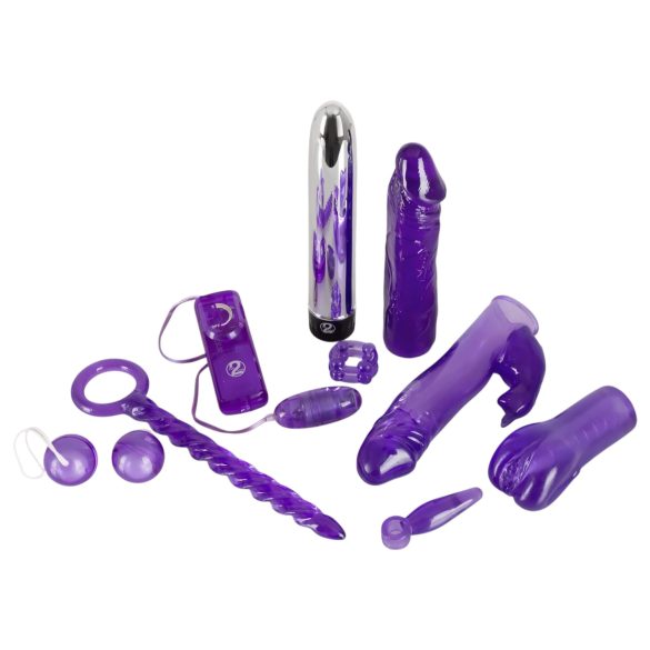 You2Toys - Kit vibrador 9 piezas - silicona morado