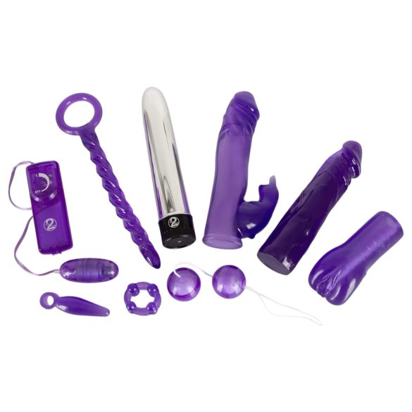 You2Toys - Kit vibrador 9 piezas - silicona morado