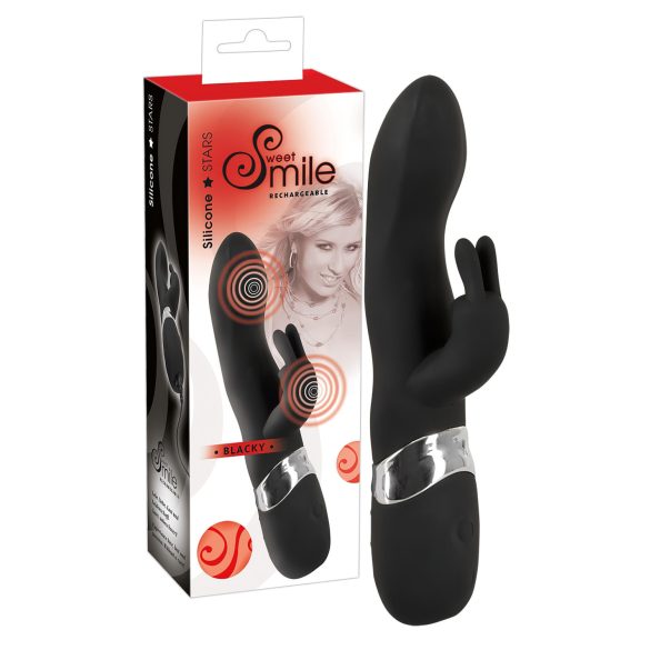 SMILE Blacky - Vibrador USB con doble motor (negro)