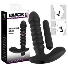 Vibrador corrugado Black Velvet - mediano (negro)