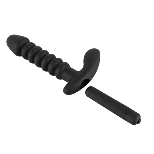 Black Velvets - vibrador texturizado - silicona negra - tamaño mediano