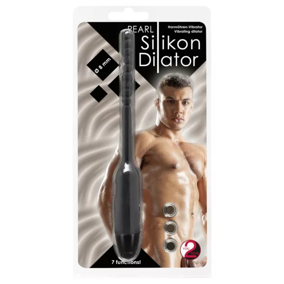 You2Toys - dilatador uretral vibrador con bolas - 0,8 cm - negro