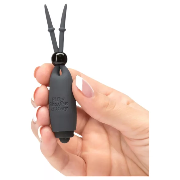 Fifty Shades of Grey - Vibrador para pezones - 2 unidades - gris