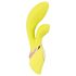 Jülie - vibrador con estimulador de clítoris (amarillo verdoso)