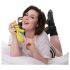 Jülie - vibrador con estimulador de clítoris (amarillo verdoso)