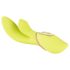 Jülie - vibrador con estimulador de clítoris (amarillo verdoso)