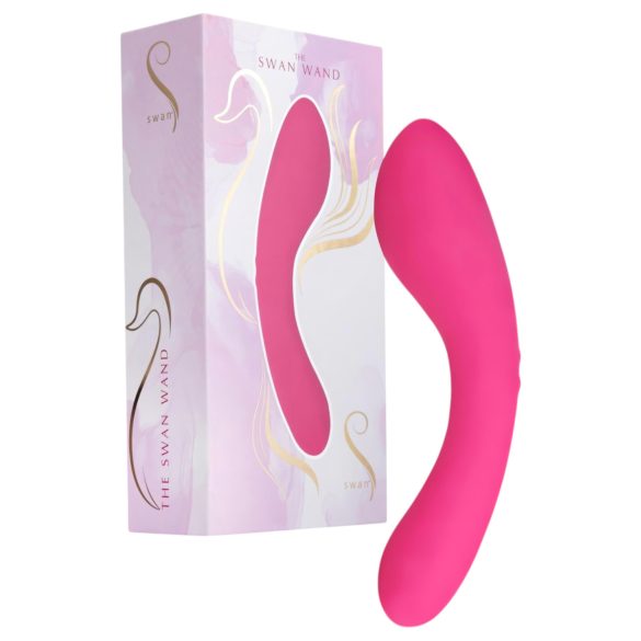 The Swan Wand - masajeador vibrador recargable - silicona rosa