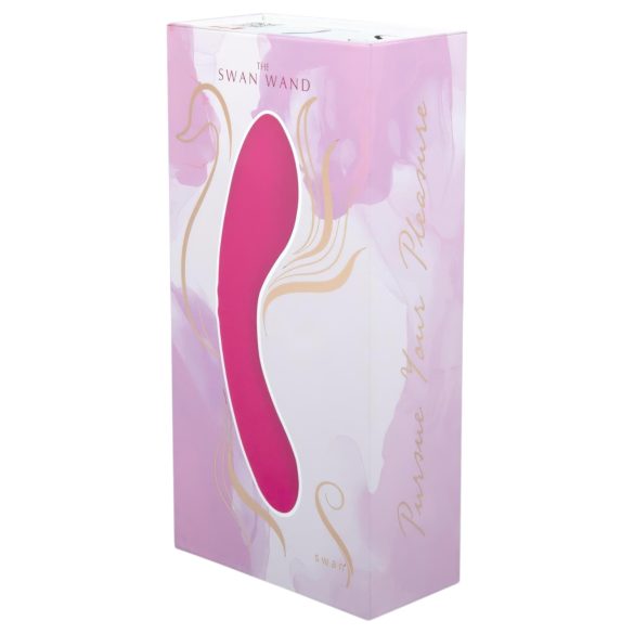 The Swan Wand - masajeador vibrador recargable - silicona rosa