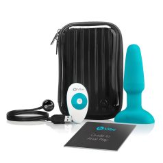 b-Vibe - vibrador anal con perlas giratorias (turquesa)
