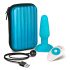 b-Vibe - vibrador anal con perlas giratorias (turquesa)