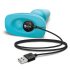 b-Vibe - vibrador anal con perlas giratorias (turquesa)