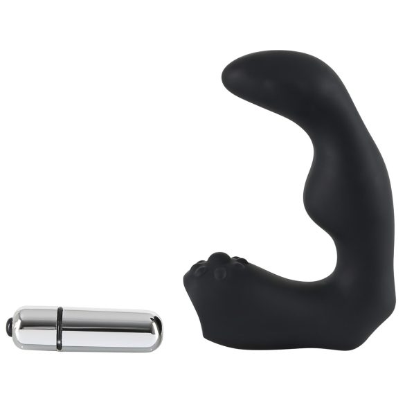 Rebel - vibrador prostático curvado - silicona negra
