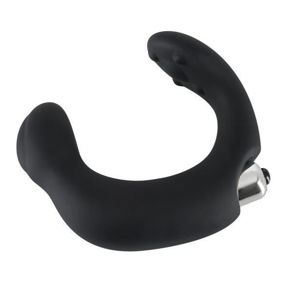 Rebel - vibrador prostático curvado - silicona negra