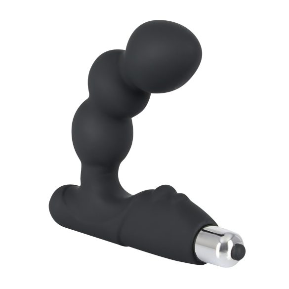Rebel - vibrador prostático con bolas - silicona negra