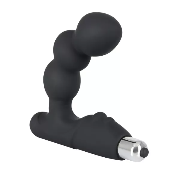 Rebel - vibrador prostático con bolas - silicona negra