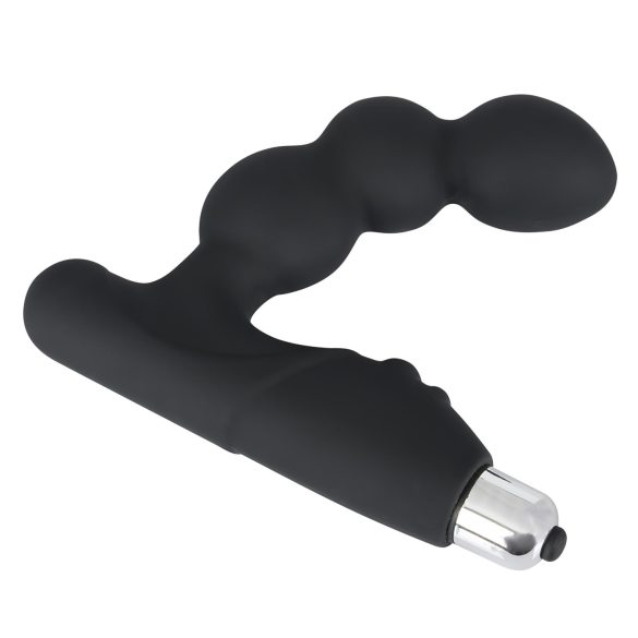 Rebel - vibrador prostático con bolas - silicona negra