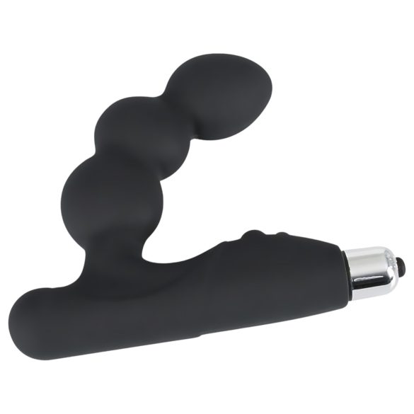 Rebel - vibrador prostático con bolas - silicona negra