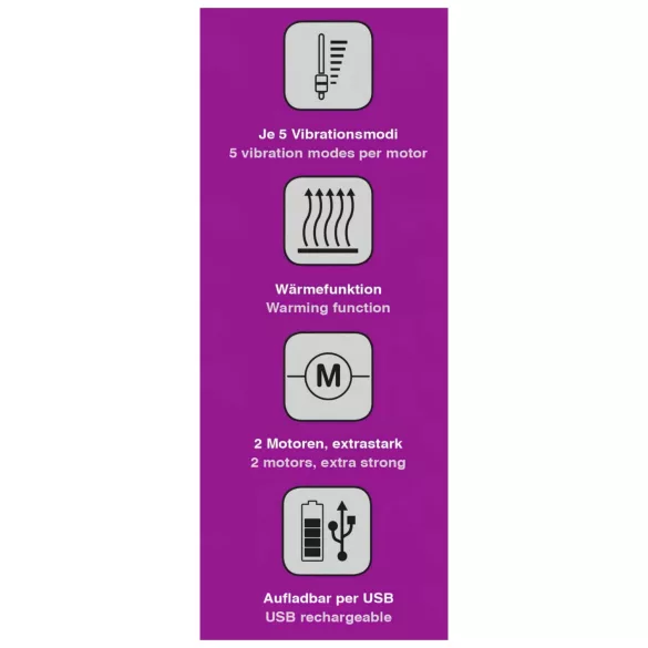 Javida - vibrador estimulador de clítoris con efecto calor (lila)