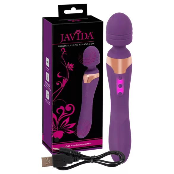 Javida Double - vibrador masajeador doble - silicona lila