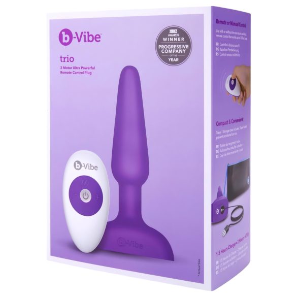 b-Vibe trio - Vibrador anal 3 motores (púrpura)