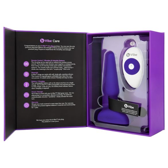 b-Vibe trio - Vibrador anal 3 motores (púrpura)