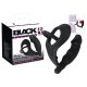 Black Velvet - vibrador anal con anillo pene y testículos (negro)