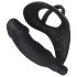 Vibrador anal negro Black Velvet con anillo para pene y testículos