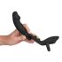 Vibrador anal negro Black Velvet con anillo para pene y testículos