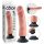 King Cock 9 vibrador ventosa (23 cm) - natural