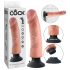 King Cock 9 vibrador ventosa (23 cm) - natural