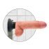 King Cock 7 vibrador con ventosa (18 cm) - natural