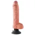 King Cock - Consolador realista con ventosa y vibración - 25 cm - color piel