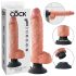 Vibrador King Cock 10 con ventosa (25 cm) - natural