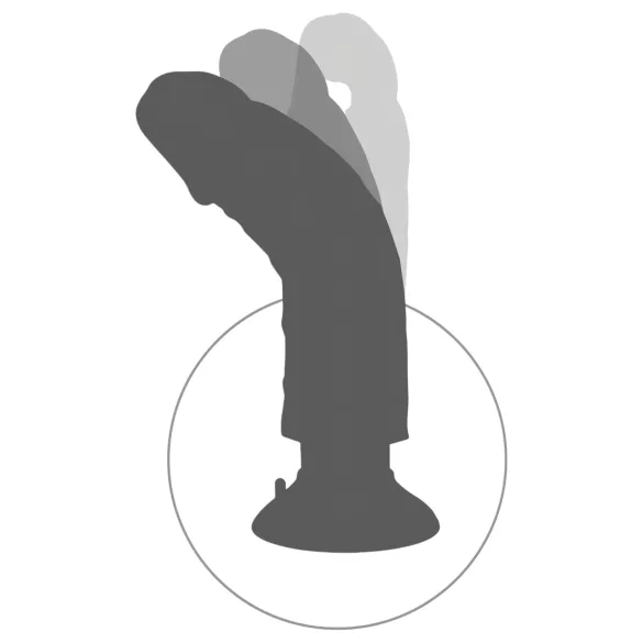 King Cock - Consolador realista con ventosa y vibración - 25 cm - color piel