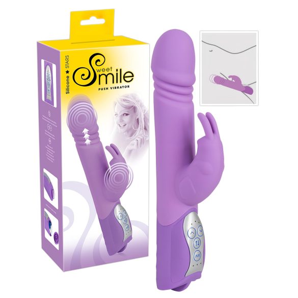 SMILE Push - vibrador con empuje y brazo para clítoris (lila)