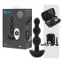 b-Vibe - Vibrador anal tripartito recargable (negro)
