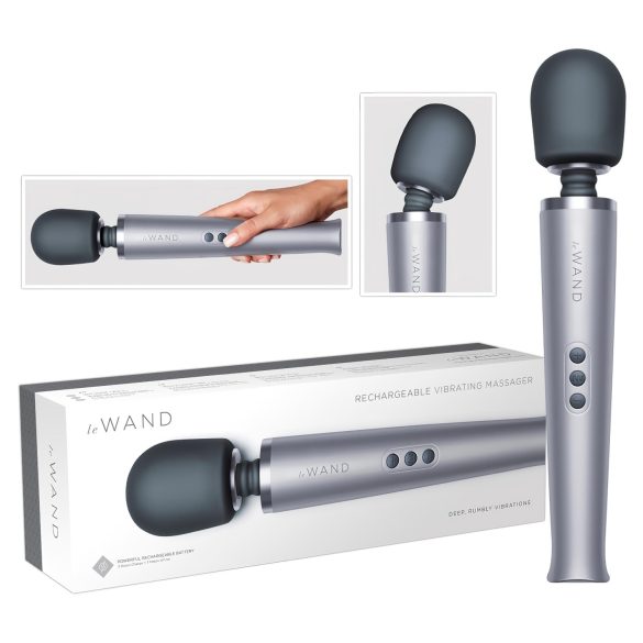 le Wand - exclusivo masajeador vibrador recargable (plata)