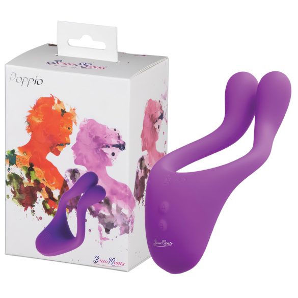 Doppio BeauMents - vibrador dual recargable con 3 motores (lila)