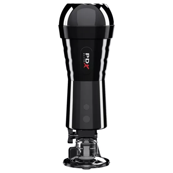 PDX Cock Compressor - masturbador masculino succión y vibración - silicona negra