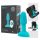 b-Vibe Rimming - vibrador anal turquesa con esferas giratorias