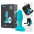 b-Vibe Rimming - vibrador anal turquesa con esferas giratorias
