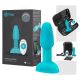b-Vibe Rimming - vibrador anal turquesa con esferas giratorias