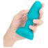 b-Vibe Rimming - vibrador anal turquesa con esferas giratorias
